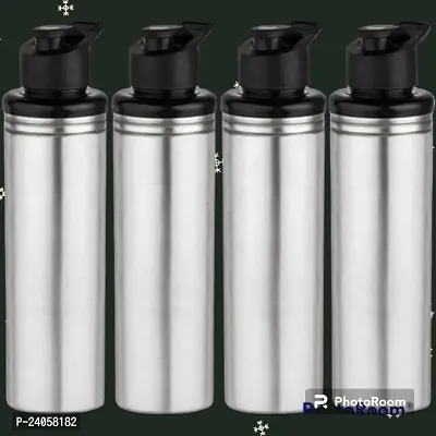 (SPORTS-4P) Stainless Steel Water Bottle 900ml (Approx), Stainless Steel Bottle silver, Steel fridge Bottle ,Steel Sports Bottle,Steel Bottle, Gym,Office,Water Bottle 900ml. Pack of 4