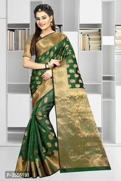 Beautiful Art Silk Jacquard Saree with Blouse piece