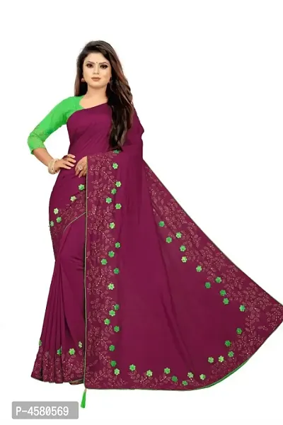 Latest Attractive Georgette Saree with Blouse piece