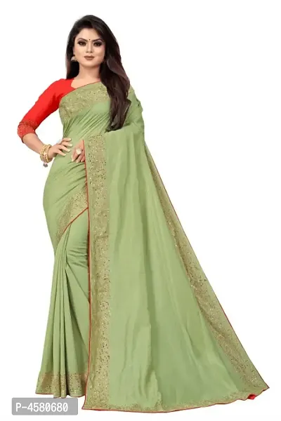 Green And Red Pure Georgette Saree