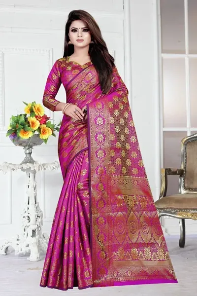 Most Liked Jacquard Weave Rich Pallu Banarasi Silk Sarees