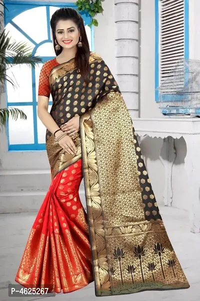 Beautiful Art Silk Jacquard Saree with Blouse piece