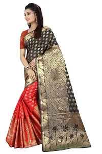 Beautiful Art Silk Jacquard Saree with Blouse piece-thumb1