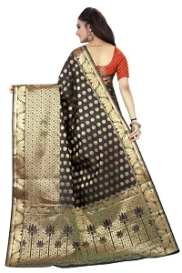 Beautiful Art Silk Jacquard Saree with Blouse piece-thumb2