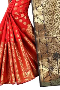 Beautiful Art Silk Jacquard Saree with Blouse piece-thumb3