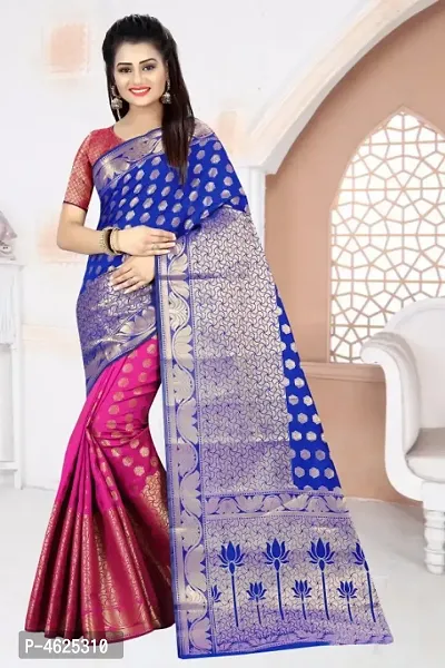 Beautiful Art Silk Jacquard Saree with Blouse piece