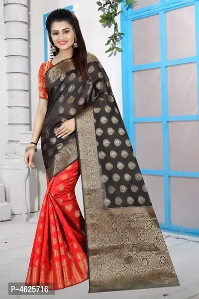 Beautiful Art Silk Jacquard Saree with Blouse piece