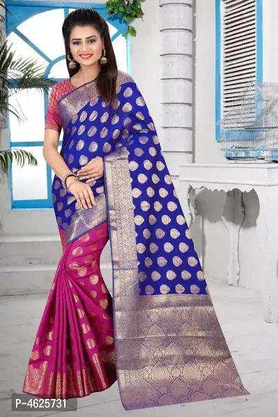 Beautiful Art Silk Jacquard Saree with Blouse piece-thumb0