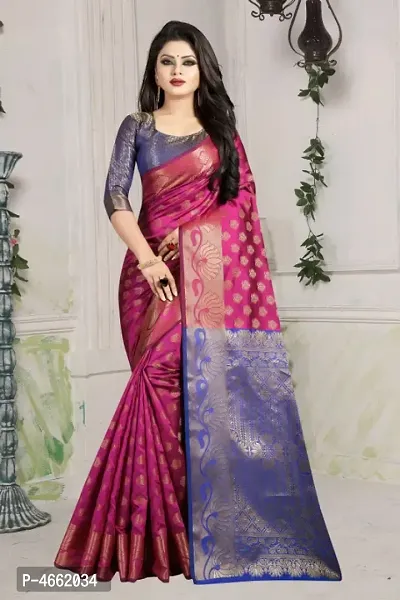 Beautiful Art Silk Saree with Blouse piece-thumb0