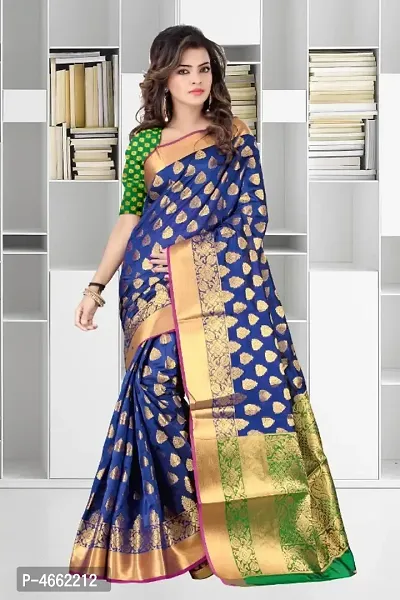 Beautiful Art Silk Jacquard Saree with Blouse piece