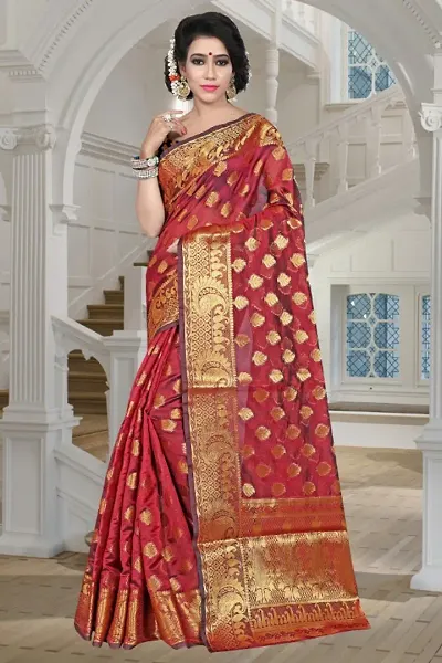 New Stylish Art Silk Jacquard Sarees with Blouse Piece