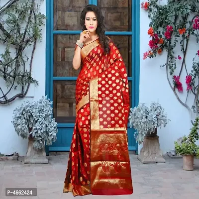 Beautiful Art Silk Jacquard Saree with Blouse piece