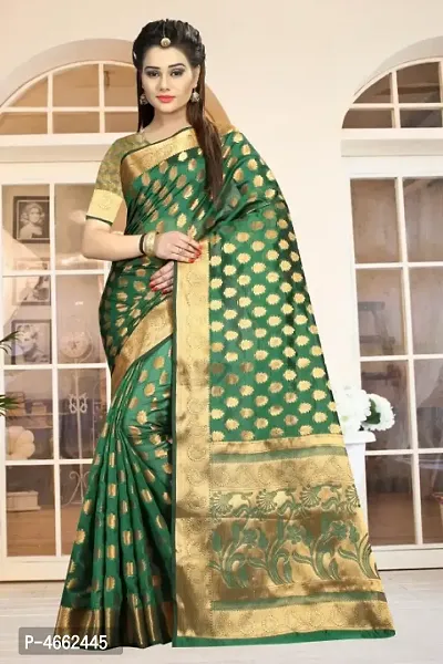 Beautiful Art Silk Jacquard Saree with Blouse piece