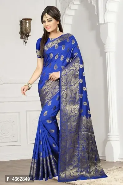 Beautiful Art Silk Jacquard Saree with Blouse piece