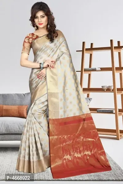 Beautiful Art Silk Saree with Blouse piece