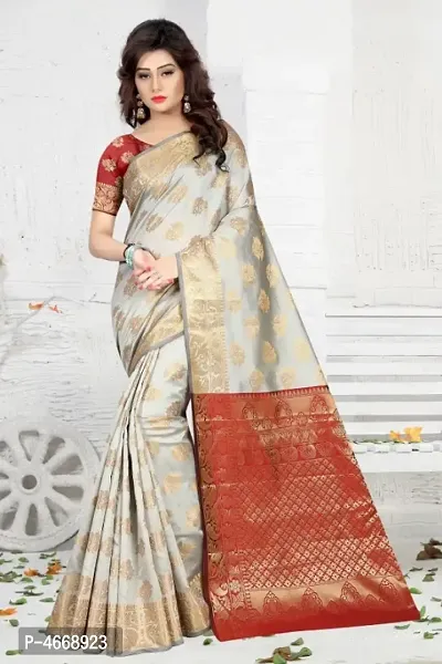 Beautiful Art Silk Saree with Blouse piece