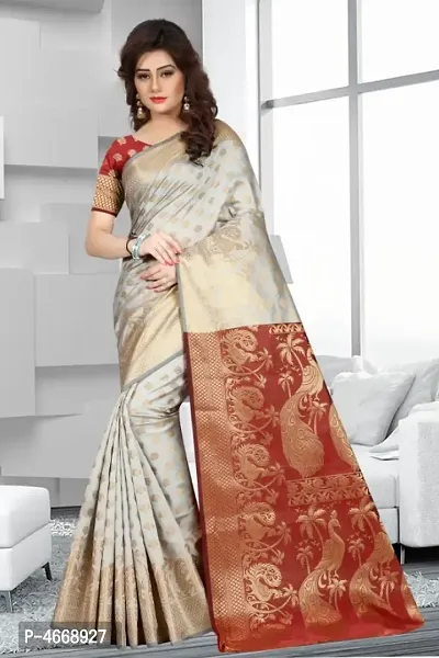 Beautiful Art Silk Saree with Blouse piece