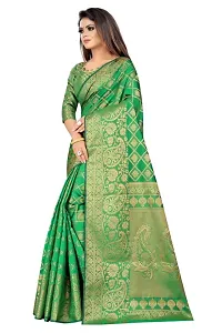 Beautiful Art Silk Saree with Blouse piece-thumb2