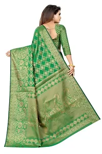 Beautiful Art Silk Saree with Blouse piece-thumb3