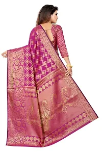 Beautiful Art Silk Saree with Blouse piece-thumb2