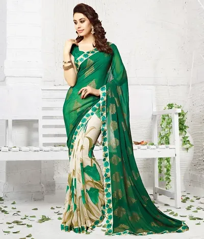 Alluring Georgette Saree with Blouse piece 