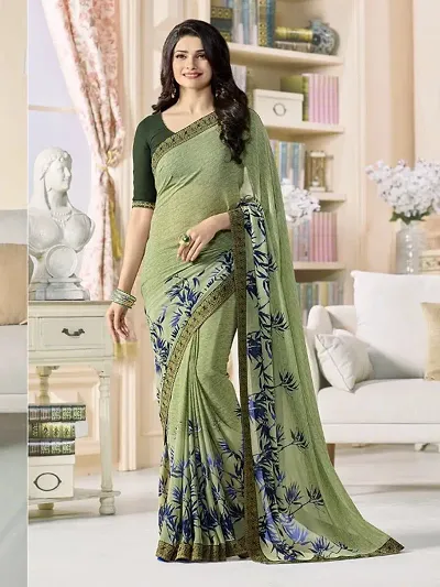 Elegant Georgette Saree with Blouse piece 