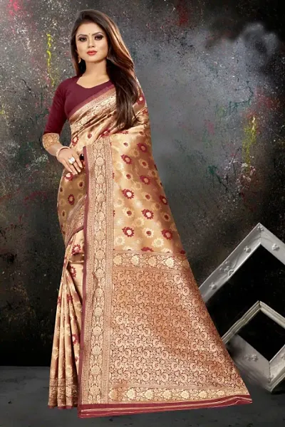 Beautiful Silk Jacquard Saree with Blouse piece