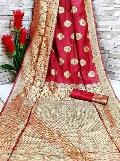 Attractive Silk Blend Jacquard Bollywood Sarees