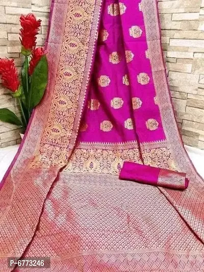 Pink Art Silk Saree-thumb0