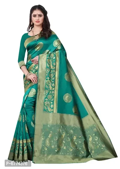 Green Art Silk Jacquard Saree