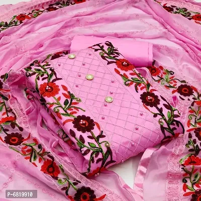 Pink Cotton Dress Material