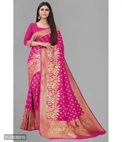 Pink Art Silk Saree-thumb0