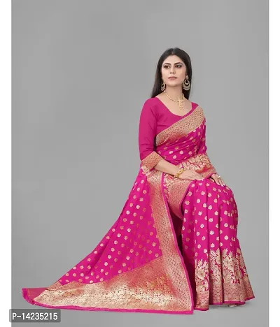 Pink Art Silk Saree-thumb2