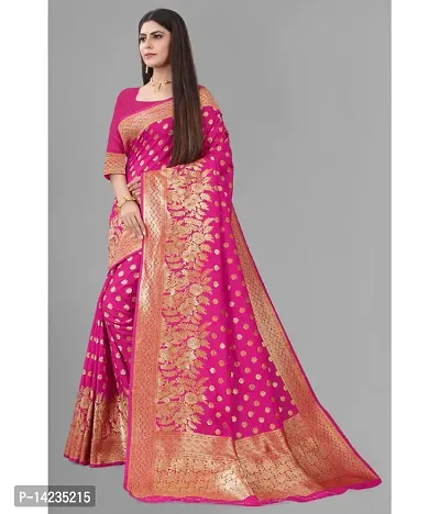 Pink Art Silk Saree-thumb3