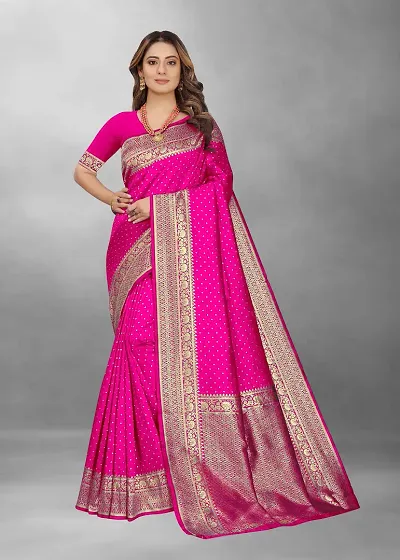 Elegant Art Silk Saree with Blouse piece 