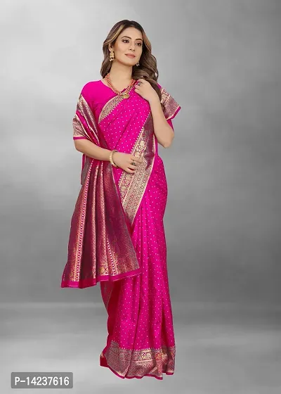 Pink Art Silk Saree-thumb2