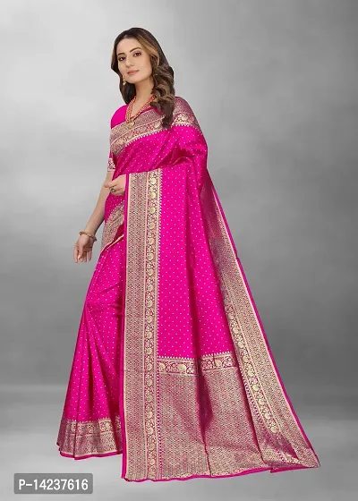 Pink Art Silk Saree-thumb3