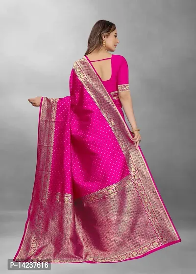 Pink Art Silk Saree-thumb4