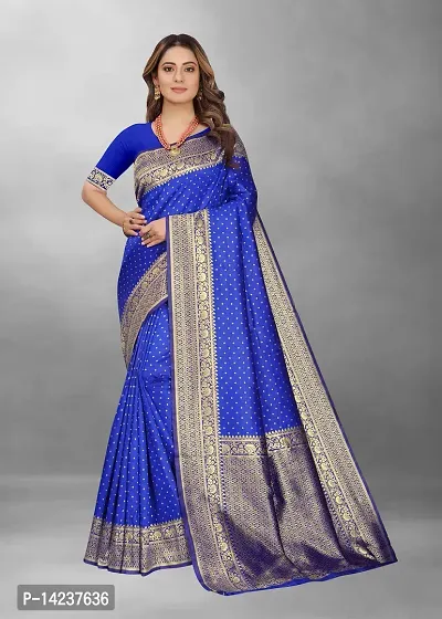 Blue Art Silk Saree