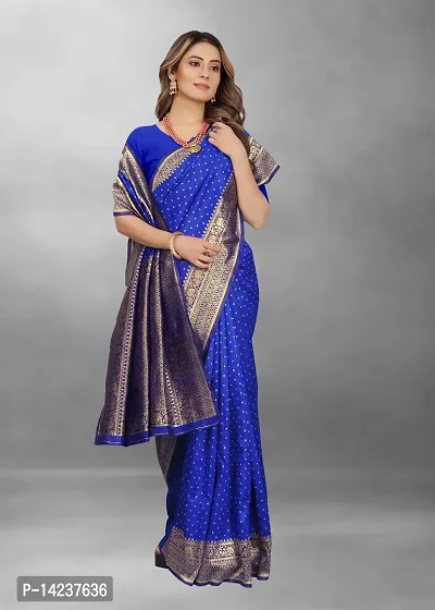 Blue Art Silk Saree-thumb2