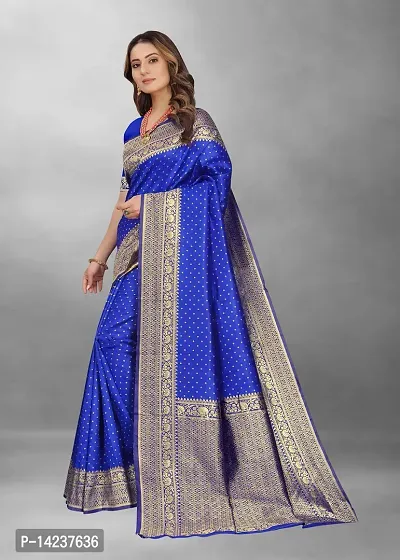 Blue Art Silk Saree-thumb3