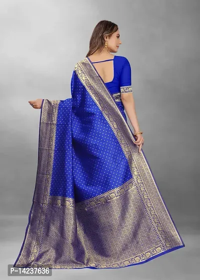 Blue Art Silk Saree-thumb4