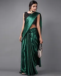 CLASSIC SATIN SAREE WITH SEQUENCE WORK VELVET BLOUSE-thumb4