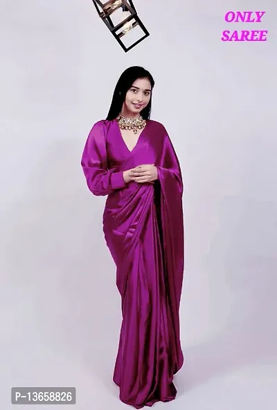 Buy ZINLORIZ Solid/Plain Bollywood Satin Yellow Sarees Online @ Best Price  In India | Flipkart.com