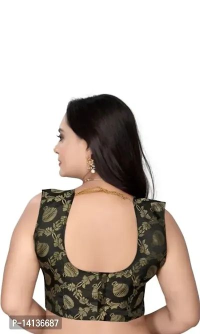 Trendy Attractive Satin Saree with Blouse piece-thumb4