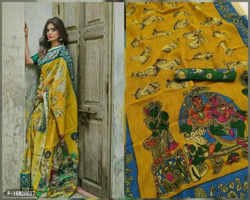 CLASSIC LINEN SAREE WITH ALL OVERR DIGITAL PRINTED