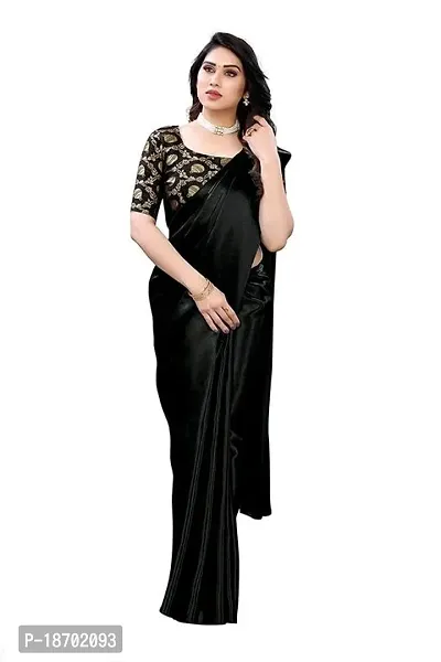 Shasmi Black Embellished Solid Georgette Saree With Blouse Pic (Sang Black)  : Amazon.in: Fashion