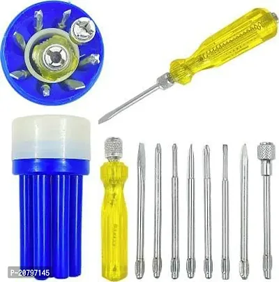 Agm 8 In 1 Screwdriver Set For Home Use With Electrical Tester Pechkas Screw Driver Kit Set Combination Screwdriver Set Tools Kit (Multicolor)
