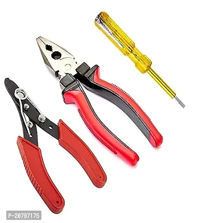 Agam Hand Tools Combination Hand Tools Kits Plier, Wire Cutter, 2 In 1 Screwdriver 3-Pcs. Combo