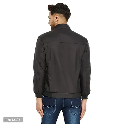 Camey Full Sleeve Solid Men Jacket (21GH02) (XXL, Black)-thumb5